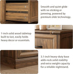 Farmhouse 7 Drawer Dresser for Bedroom, 55 Inch Wide Modern Walnut Dresser TV Stand with Large Drawers & Bar Handles, Rustic Wood Chest of Drawers for Bedroom, Living Room, Hallway, Entryway.