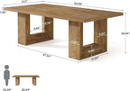 Tribesigns Home Office Desk, 62.99" Large Farmhouse Executive Desk, Computer Table for Office, Conference Room, Study Room (Walnut)