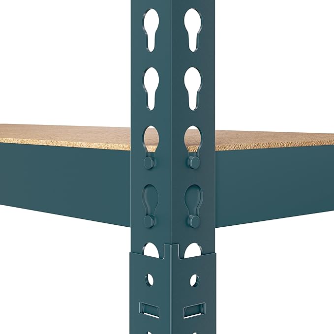 Yaheetech Storage Shelves 5 Tier Garage Shelving Heavy Duty Garage Shelves Adjustable Metal Shelving Unit Utility Rack Shelving for Warehouse Pantry Closet, 27.5" W x 12" D x 60" H, Neptune Blue