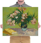 Wieco Art Large Giclee Canvas Prints Wall Art Oleanders 1888 by Van Gogh Famous Floral Oil Paintings Reproduction Modern Gallery Wrapped HD Classic Abstract Flowers Pictures Artwork for Home Decor
