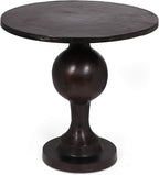 Christopher Knight Home Vintage Aluminum Round Dining Table with Pedestal Base, Table for Dining Set, Suitable for Small Living Areas,Furniture for Kitchen, Dining Room, Party, Raw Bronze