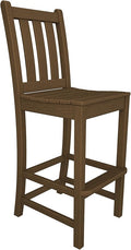 POLYWOOD® Traditional Garden Bar Chair, Black