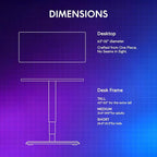FLEXISPOT CyberX 63 Inch RGB LED Electric Gaming Standing Desk, Dual Motor 3-Stage Adjustable Desk up to 352 lbs, Large Ergonomic Computer Workstation for Gamers, Streamers & Home Studios (Black)