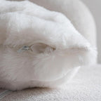 Neelvin Cream White Faux Fur Cozy Soft Double-Sided Decorative Throw Pillow Covers 20x20 inch Set of 2,Velvet Pillowcase Cushion Case for Sofa Couch