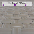 PURPLE LEAF Patio Chaise Lounge Rattan Chair Outdoor Pool Adjustable Recliner Wicker Lounger for Outside Woven Furniture Tanning Poolside Lounger Granite Gray