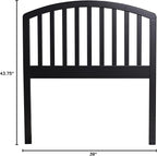 Hillsdale Carolina Headboard, Bed Frame Not Included, Twin, Black
