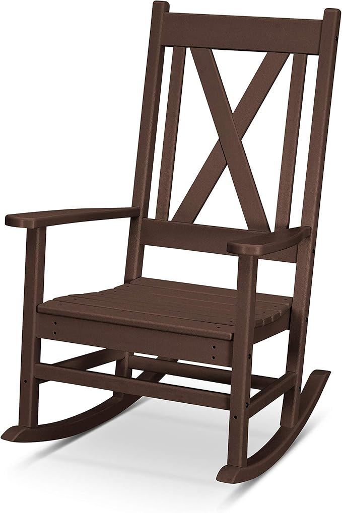 POLYWOOD® Braxton Porch Rocking Chair in Mahogany