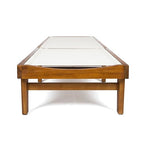 Christopher Knight Home Shiny Outdoor Wood Chaise Lounge (Set of 2), Teak Finish/White Mesh