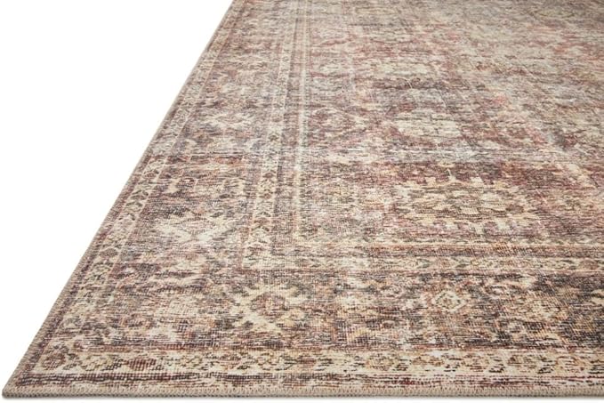 Loloi Amber Lewis Georgie Collection GER-06 Bordeaux/Antique 2'-6" x 9'-6", .19" Pile Height, Runner Rug