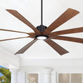 Possini Euro Design 80" Defender Modern Industrial Outdoor Ceiling Fan with Dimmable LED Light Remote Control Matte Black Damp Rated for Patio Exterior House Home Porch Gazebo Garage Barn
