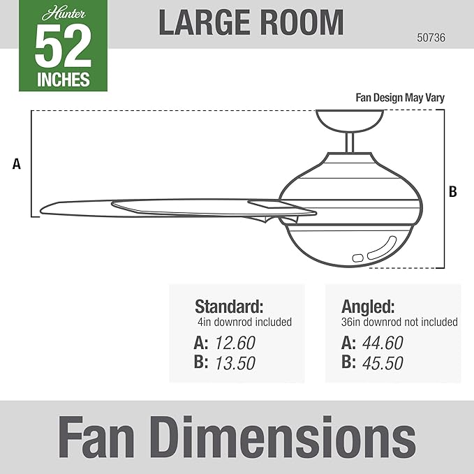 Hunter Crescent Falls Indoor/Outdoor Ceiling Fan with LED Light and Remote Control