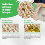 Rockin' Green Laundry Detergent, Plant based, All Natural Laundry Detergent Powder, Vegan and Biodegradable Odor Fighter, Safe for Sensitive Skin (Active Wear 90 Loads - AC/DSea Breeze)