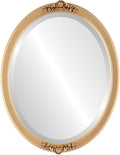 OVALCREST Oval Beveled Wall Mirror for Home Decor - Athena Style - Gold Spray - 21" x 17" Outside Dimensions
