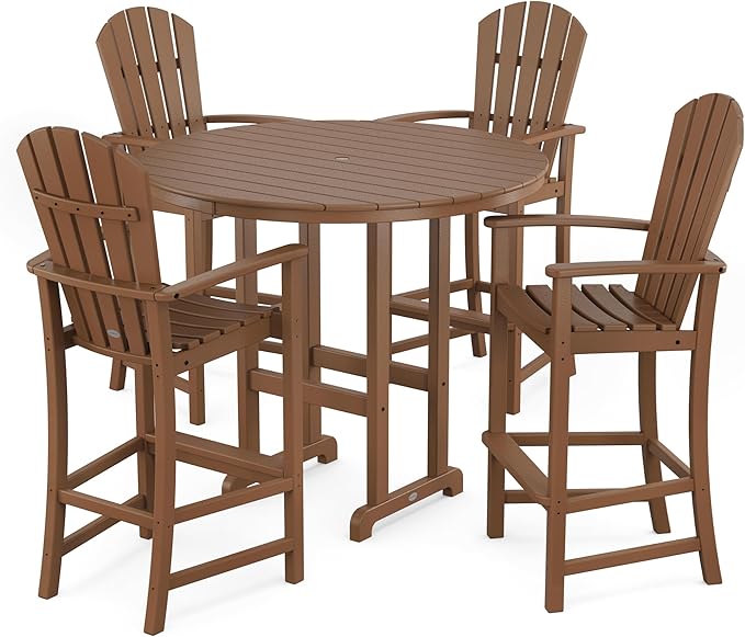 POLYWOOD® Palm Coast Bar Set, Teak