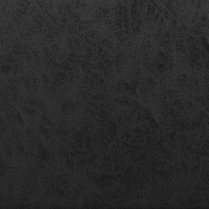 SIMPLIHOME Carlson 45-inch Wide Vegan Faux Leather Ottoman Bench in Distressed Black with Solid Wood Frame for Living Room, Entryway, or Bedroom