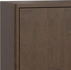 SIMPLIHOME Harper Buffet - 38 inch Wide Solid Hardwood 2-Door Sideboard Buffet in Walnut Brown, Mid-Century Modern Cabinet for Dining Room or Kitchen with Adjustable Shelves and Tapered Legs