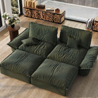 POVISON Oversized Modular Sectional Sailboat Sofa for Living Room with Adjustable Backrest Modern Sectional Couches Loveseat Large Deep Sofa 2 Seats with 2 Ottomans Comfy Cloud Couch for House Office