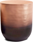 SIMPLIHOME Nova Boho 19 Inch Wide Metal Side Table in Copper Ombre, Fully Assembled, For the Living Room and Bedroom