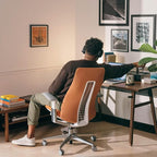 Haworth Fern Ergonomic Office Chair – Stylish and Innovative Desk Chair with Digital Knit Finish - Without Lumbar Support (Ember)