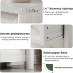 Farmhouse 59" Large Buffet Cabinet with Storage, White Sideboard Cabinets with 4 Doors and 2 Drawers, 32.1" Tall Wood Credenza Coffee Bar Console Kitchen Cabinet for Living Dining Room