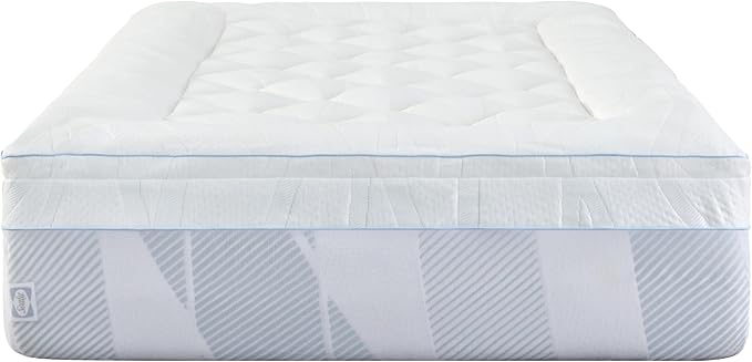 Sealy Dreamlife 3” Gel Memory Foam King Mattress Topper with 1” Quilted Cooling Cover, SealyComfort Gel Foam, SealyCool Poly Blend Cover