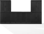 Crosley Furniture Essen 3-Piece Modern Sideboard Buffet Cabinet and Kitchen Storage Pantry Set, Black