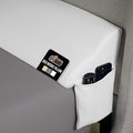 GORILLA GRIP Patent Pending Bed Wedge Pillow Headboard Gap Filler, US Designed, Comfortable Supportive High Density Foam Pillows, Stay in Place Gripping Dots, Wedges Between Mattress, Full Size White