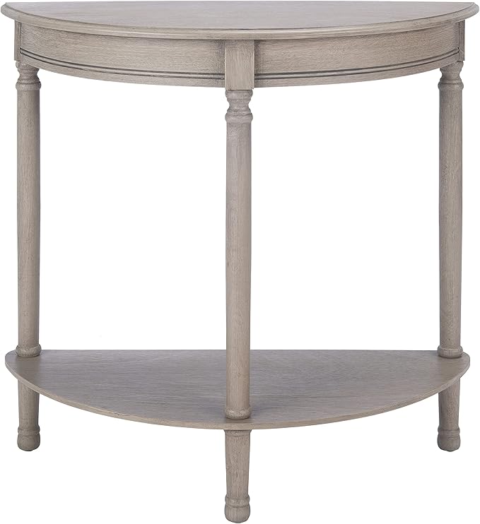 SAFAVIEH Home Collection Tinsley Greige Half Moon Console Table