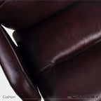 Genuine Leather Modern Executive Chair High-Back Support 90 to 150 Degrees Tilt and Upholstered Home Desk Chair with Base 360LB Capacity Swivel Computer Office Chair (Brown)