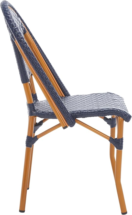 SAFAVIEH Outdoor Collection California Bistro Navy Side Chair Set of 2 (Fully Assembled)