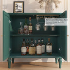 ARTPOWER Green Sideboard Buffet Cabinet with Storage, Mid-Century Modern Storage Cabinet with 2 Doors and Adjustable Shelves, Accent Style Sideboard for Entryway, Dining Room, Living Room