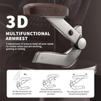 Big and Tall Office Chair 700lbs- Large High Back Executive Computer Desk Chair with 3D Flip-Up Arms, Adjustable Lumbar Support, Extra Wide Plus Size Seat, Heavy Duty Metal Base & Quiet Rubber Wheels