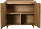 WAMPAT Sideboards Buffet Cabinet, 3-in-1 Wood Wide Credenza Storage Cabinet with 4 Doors and 3 Drawers, Modern Kitchen Coffee Bar Table with Storage for Living Room Dining Room, Oak Brown