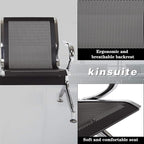 Kinsuite Reception Room Chair - 2 Seat Metal Waiting Room Chairs, Office Guest Chairs & Reception Seat for Office Bank, Hospital, Airport, Black