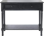 SAFAVIEH Home Collection Tate Black 2-Drawer Bottom Shelf Console Table CNS5720B