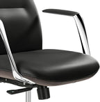 EUREKA ERGONOMIC Royal Slim Executive High Back Black Leather Office Chair, Home Desk Chair for Adults, Big and Tall with Wheels, Swivel Rolling