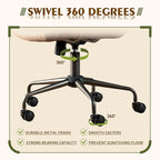 High Back Office Chair,Modern Swivel Office Chair,Brown Suede Fabric Gaming Chair,Height Adjustable Home Office Desk Chair with Lumbar Support