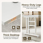 Coleshome 71 Inch Executive Desk with USB Ports, Large Computer Desk with Extra Thick, Long Mordern Office Workstation, Business Furniture for Home Office, White