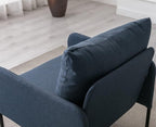 Kmax Fabric Single Sofa Couch Modern Accent Chair for Living Room Small Space, Apartment, Bedroom, Dorm, Office - Blue