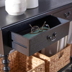 SAFAVIEH Home Collection Athena Black 2-Drawer Console Table