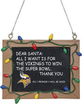 NFL Resin Holiday Christmas Chalkboard Sign Ornament