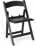 Flash Furniture Hercules Kids Black Resin Folding Chair with Black Vinyl Padded Seat