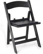 Flash Furniture Hercules Kids Black Resin Folding Chair with Black Vinyl Padded Seat