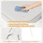 8 Pack White Folding Chairs with Padded Cushion for Outside, Portable Stackable Commercial Metal Foldable Chairs with Steel Frame for Home Events Office Wedding Party, 350lbs Capacity