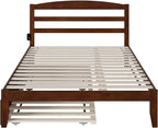 AFI, Warren Queen Platform Bed with Twin XL Trundle, Walnut