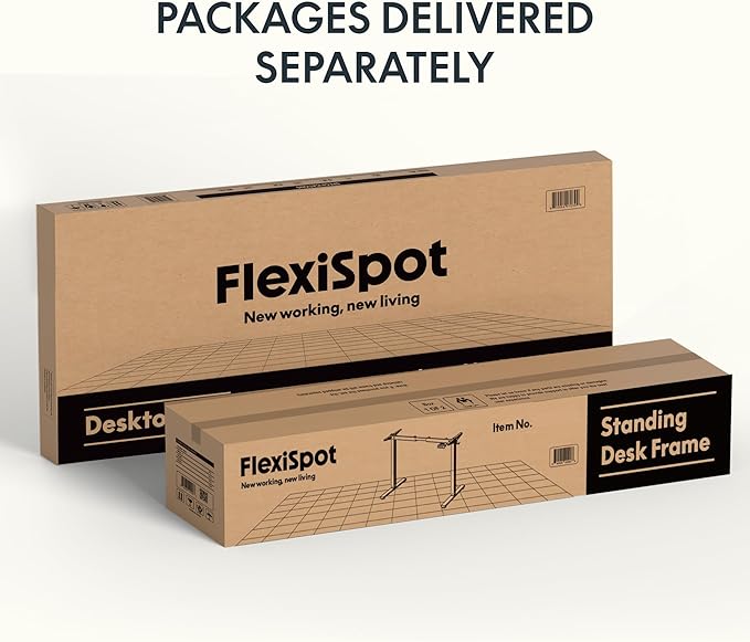 FLEXISPOT E3 Solid Wood Dual Motor Standing Desk 63x24 Inch Whole-Piece Board Electric Height Adjustable Stand Up Desk (Black Frame + Rubber Wood Desktop)