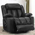 PARKOL Power Lift Recliner Chair for Elderly Breathable Leather Recliner Chair with Massage and Heat for People Limited Mobility (Black, Small)
