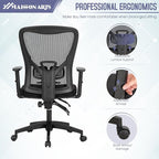 MAISON ARTS Ergonomic Mesh Office Chair, High Back Computer Task Chair Desk Chair with Adjustable Armrest and Lumbar Support for Home Office