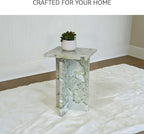 Signature Design by Ashley Deaconwell Contemporary Marble Accent Table, White & Light Green