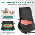 Ergonomic Mesh Office Chair, 330LBS Executive Desk Chair with Lumbar Support, 2D Armrests, Comfy Swivel Computer Task Chairs for Long Hours (Black)
